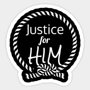 Justice for Him, George Floyd, I Can't Breathe, Black Lives Matter Sticker